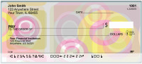 Abstract Pink Circles Personal Checks | BAB-56