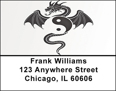 Yin Yang Dragon Address Labels | LBBAC-99