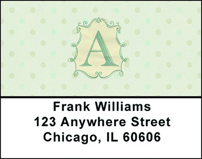 Vintage Monogram A Address Labels | LBBAL-86