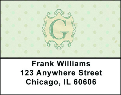 Vintage Monogram G Address Labels | LBBAL-92