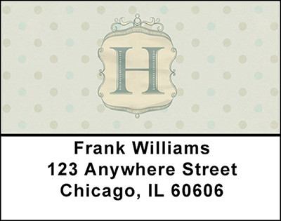Vintage Monogram H Address Labels | LBBAL-93