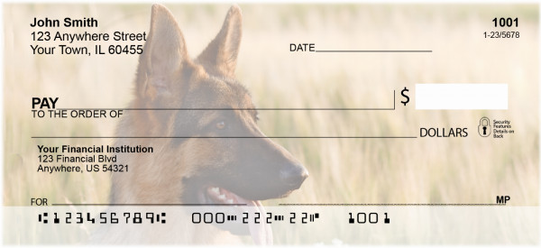 German Shepherd Personal Checks | BAC-49