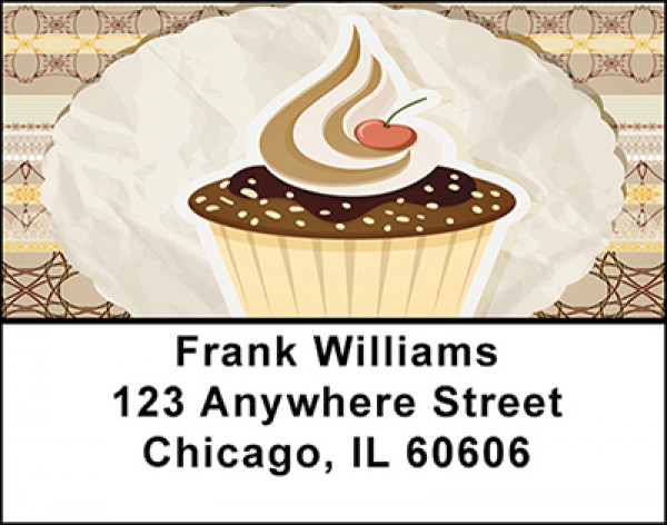Vintage Cupcakes Address Labels | LBBAP-30