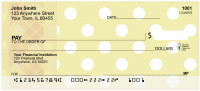 Polka Dots On Gold Personal Checks | BAI-43