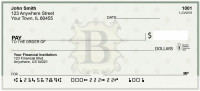 Vintage Monogram B Personal Checks | BAL-87