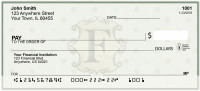 Vintage Monogram F Personal Checks | BAL-91