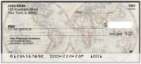 Map of the World Personal Checks | BAM-51