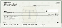 Vintage Monogram T Personal Checks | BAP-06