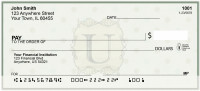 Vintage Monogram U Personal Checks | BAP-07