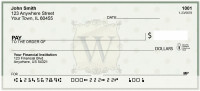 Vintage Monogram W Personal Checks | BAP-09
