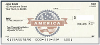 Stars - Stripes Retro Style Personal Checks | BAP-85