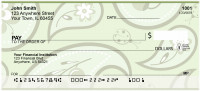 Green Floral Paisley Personal Checks | BAQ-27