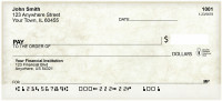 Ivory Marbled Parchment Personal Checks | BAQ-33