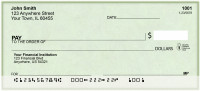 Green with Borders Personal Checks | BAQ-37