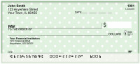 Polka Dots on Mint Green Personal Checks | BAQ-47