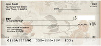 Antique Pink Roses Personal Checks | BAQ-53