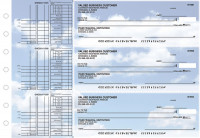 Clouds Multi Purpose Designer Business Checks | BU3-CDS21-DEP