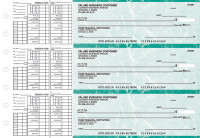 Teal Marble Payroll Business Checks | BU3-EMA01-PAY