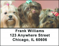Yorkshire Terrier Sparkle Address Labels | LBBAB-40