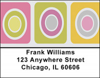 Abstract Pink Circles Address Labels | LBBAB-56