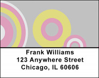 Abstract Pink Circles Address Labels | LBBAB-56