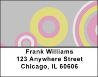 Abstract Pink Circles Address Labels | LBBAB-56