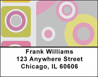 Abstract Pink Circles Address Labels | LBBAB-56