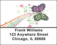 Musical Rainbows with Butterflies Address Labels | LBBAB-76