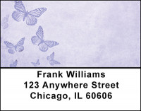 Butterflies on Purple Address Labels | LBBAB-77
