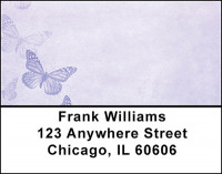 Butterflies on Purple Address Labels | LBBAB-77