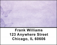 Butterflies on Purple Address Labels | LBBAB-77