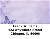 Butterflies on Purple Address Labels | LBBAB-77