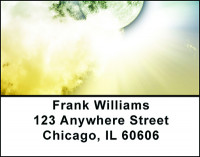 Full Moon and Clouds Address Labels | LBBAB-80