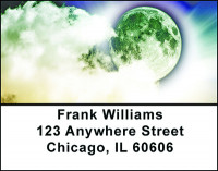 Full Moon and Clouds Address Labels | LBBAB-80