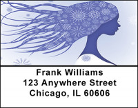 Woman Abstract Address Labels | LBBAB-99