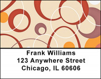 Fall Color Retro Circles Address Labels | LBBAC-07