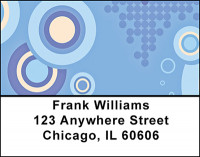 Abstract Blue with Circles Address Labels | LBBAC-10