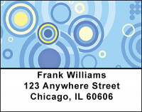 Abstract Blue with Circles Address Labels | LBBAC-10