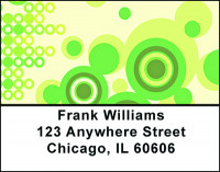 Abstract Green Bubbles Address Labels | LBBAC-11