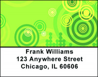 Abstract Green Bubbles Address Labels | LBBAC-11