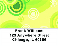 Abstract Green Bubbles Address Labels | LBBAC-11