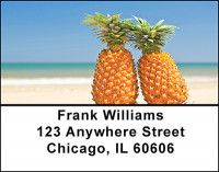 Pineapples on the Beach Address Labels | LBBAC-21