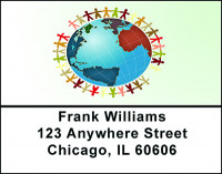 Peace Around The World Address Labels | LBBAC-28
