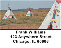 Native American Indian Village Address Labels | LBBAC-31
