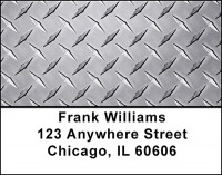 Diamond Metal Plate Address Labels | LBBAC-74