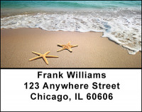 Starfish on a Beach Address Labels | LBBAD-10