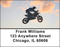 Motocross Excitement Address Labels | LBBAD-13