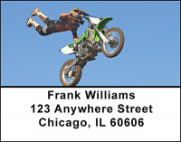 Motocross Excitement Address Labels | LBBAD-13