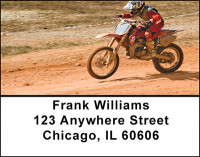 Motocross Excitement Address Labels | LBBAD-13