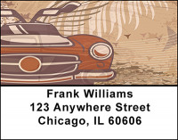 Vintage Roadster Cars Address Labels | LBBAD-48
